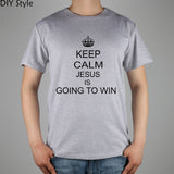 KEEP calm JESUS is going to win LORD kindness Christian t-shirts men t shirt new