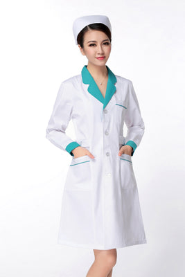 women or men white Medical Coat Clothing Medical Services Uniform Nurse Clothing Long-sleeve Polyester Protect lab coats Cloth