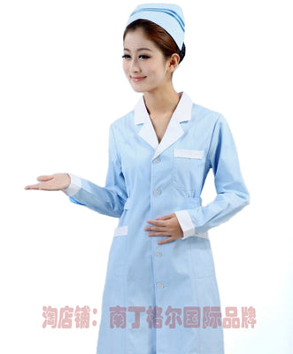 women or men white Medical Coat Clothing Medical Services Uniform Nurse Clothing Long-sleeve Polyester Protect lab coats Cloth