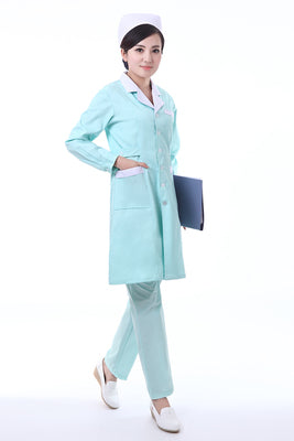 women Medical Coat Clothing Physician Services Uniform Nurse Clothing Long-sleeve Polyester Protect lab coats Cloth Six color