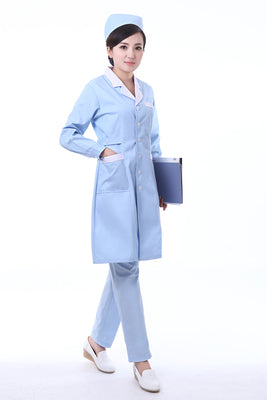 women Medical Coat Clothing Physician Services Uniform Nurse Clothing Long-sleeve Polyester Protect lab coats Cloth Six color