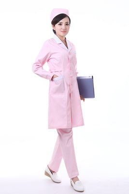 women Medical Coat Clothing Physician Services Uniform Nurse Clothing Long-sleeve Polyester Protect lab coats Cloth Six color