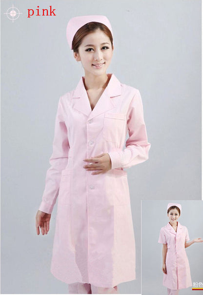 women Medical Coat Clothing Physician Services Uniform Nurse Clothing Long-sleeve Polyester Protect lab coats Cloth 3 color