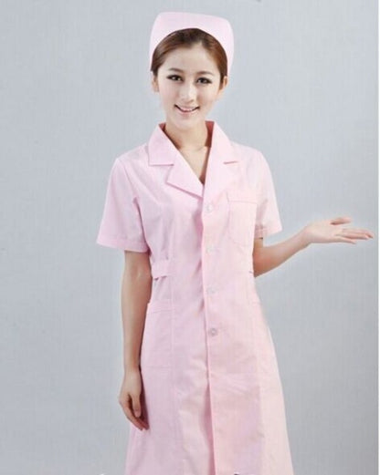 women Short-sleeve Medical Coat Clothing Physician Services Uniform Nurse Clothing Protect lab coats Cloth 3 color