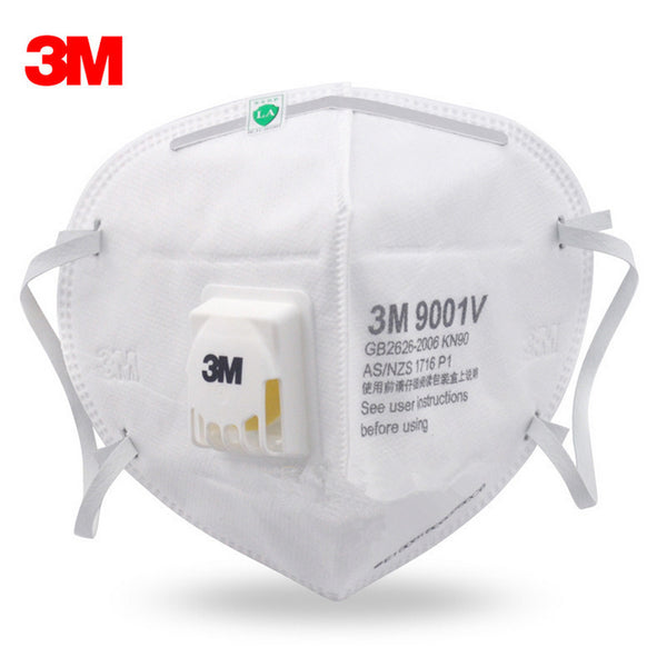 5pcs 3M 9001V Anti dust PM 2.5 Mask Anti influenza Breathing valve non woven fabric folding filter mask Adult KN90  safety masks