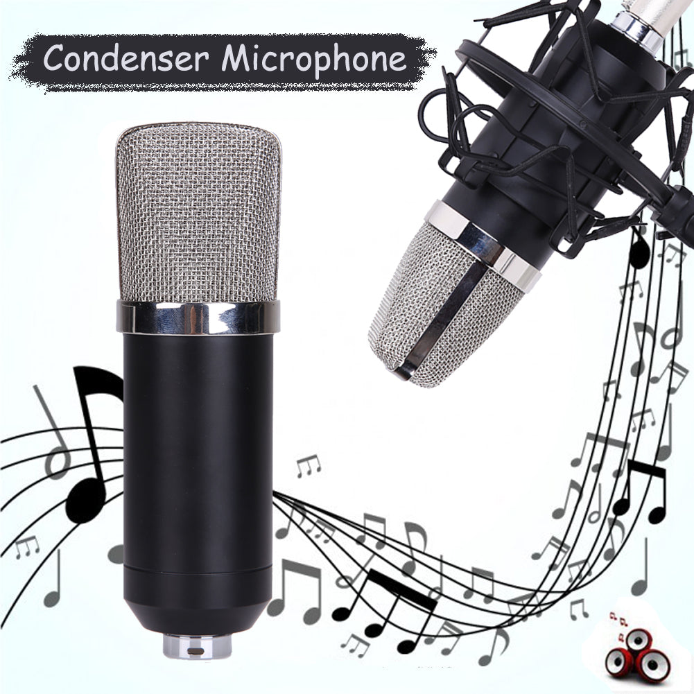 Uni-directional Professional Condenser Wired Microphone Mic Cardioid Studio Sound Recording Kit KTV Karaoke With Shock Mount