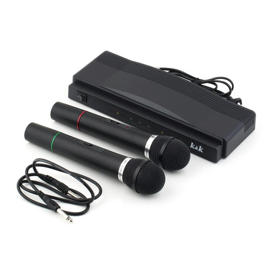 1set Microphone System Professional Wireless  Dual Handheld 2 x Mic Receiver Wholesale