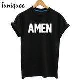 Unisex Men/Women Jesus t shirt Christian AMEN tees Cotton T-Shirt Summer Style Tops Plus Size S-XXXL