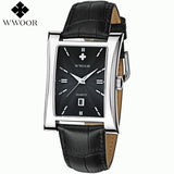 Men's Watches Luxury Brand Date Rectangle Leather Strap Waterproof Casual Quartz Watch Men Sports Wristwatch Male Luminous Clock