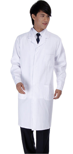 women or men white Medical Coat Clothing Medical Services Uniform Nurse Clothing Long-sleeve Polyester Protect lab coats Cloth