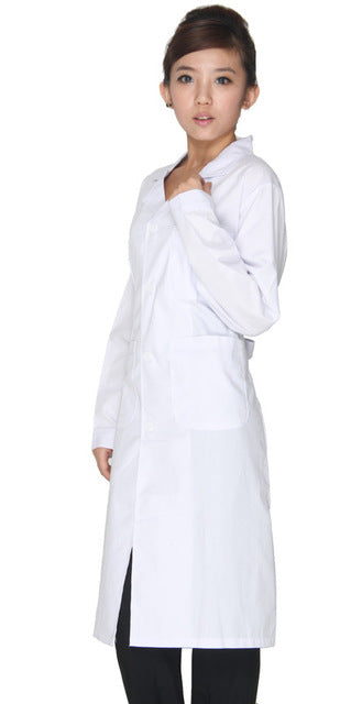 women or men white Medical Coat Clothing Medical Services Uniform Nurse Clothing Long-sleeve Polyester Protect lab coats Cloth