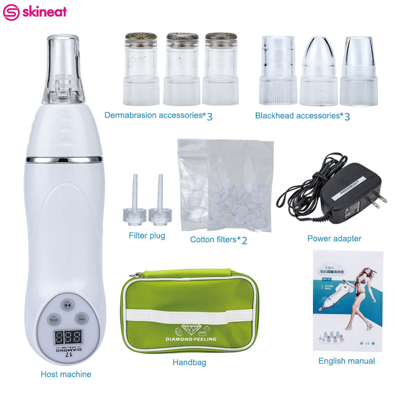 Skineat Diamond Dermabrasion Device Skin Peeling Beauty Spa Machine Anti-aging Vacuum Remove Blackhead Acne Face Care Equipment