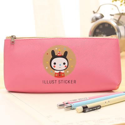 Creative Happy Cats Family Pu Leather Waterproof Pencil Case Stationery Storage Bag School Office Supply Escolar Papelaria