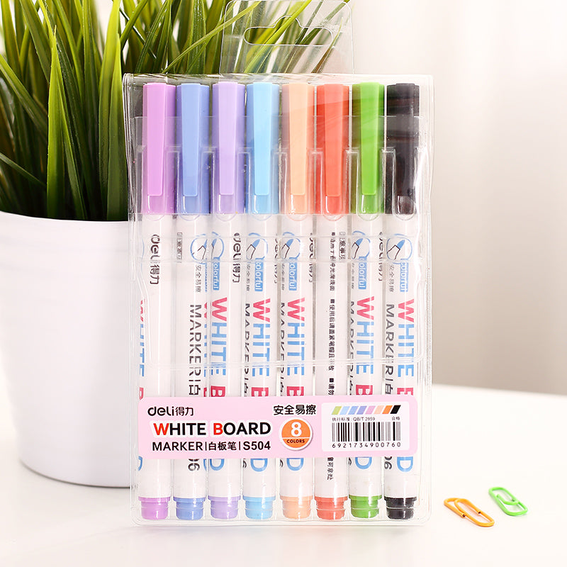 8 color White board Marker pen colorful erasable markers for whiteboard Stationery Office accessories School supplies 6973