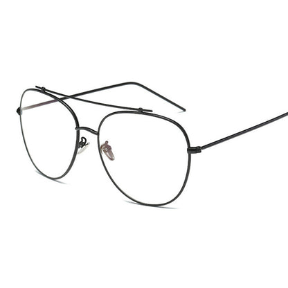 Unisex Fashion Brand Designer Aviation Metal Glasses Frame Unique Top Clear Lens Frames Feamle Eyewear Optical Glasses