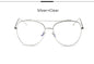 Unisex Fashion Brand Designer Aviation Metal Glasses Frame Unique Top Clear Lens Frames Feamle Eyewear Optical Glasses