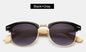 Vintage Half Frame Original Bamboo Sunglasses