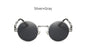 TSHING Gothic Steampunk Sunglasses Men Women Metal Wrap Eyeglasses Round Shades Brand Designer Sun glasses Mirror Female Eyewear