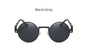 TSHING Gothic Steampunk Sunglasses Men Women Metal Wrap Eyeglasses Round Shades Brand Designer Sun glasses Mirror Female Eyewear