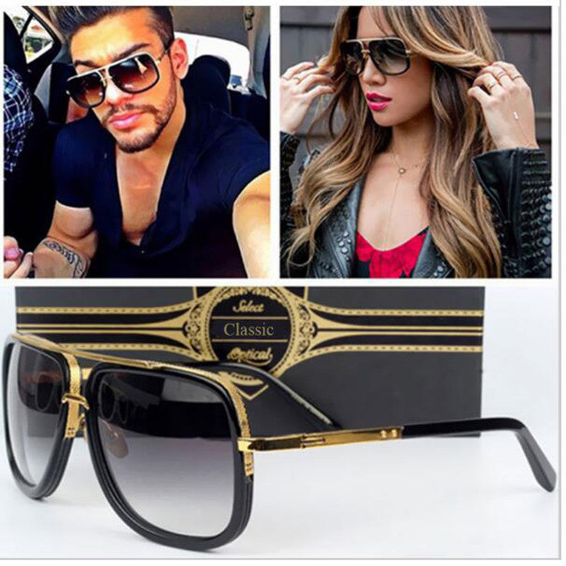 TSHING Men Fashion Square Sunglasses Women Superstar Brand Designer Trendy Celebrity Mirrored Sun Glasses Male Female Eyewear