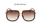 TSHING Men Fashion Square Sunglasses Women Superstar Brand Designer Trendy Celebrity Mirrored Sun Glasses Male Female Eyewear