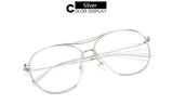 TSHING Women Fashion Glasses Frame Brand Designer Twin Beam Metal Eyeglasses Men Vogue For Myopia Optical Glasses