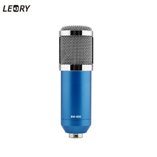 LEORY Professional BM-800 Microphone Condenser With Shock Mount Studio Recording Microphone Mic Kit Set For KTV Network Karaoke
