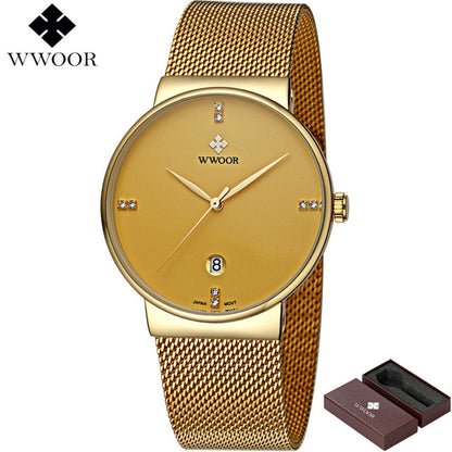 Top Brand Luxury Men's Watch 50m Waterproof Date Clock Male Sports Watches Men Quartz Casual Wrist Watch Gold relogio masculino