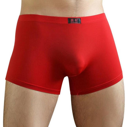 2017 Hot Sale Sexy Men Boxers Solid 6 Colors Underwear Shorts Pouch Soft Underpants Plus Size Panties Fat Trunk Male