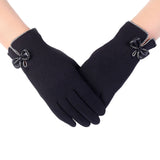 High Quality   Screen Gloves Ladies Womens Big Bow Winter Warm Mittens For winter gloves women