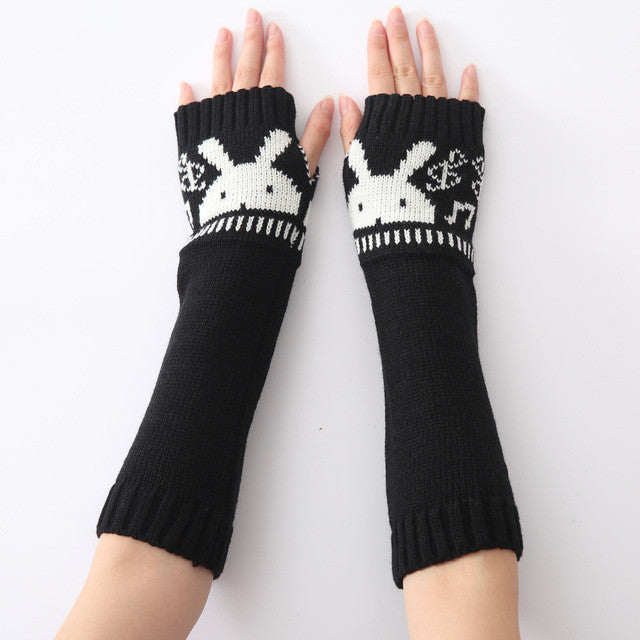 2016 Fashion Gloves Warm Autumn Winter Jacket Special Knitted Arm Sleeve Fingerless Gloves Soft Warm Mitten #LYW