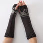 2016 Fashion Gloves Warm Autumn Winter Jacket Special Knitted Arm Sleeve Fingerless Gloves Soft Warm Mitten #LYW