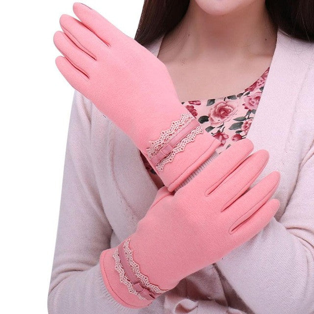 2016 New Fashion   Screen 1Pair Womens Winter  Cotton Out door Warm women's gloves