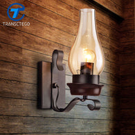 Retro Wall Lamp loft industrial personalized restaurant Iron aisle wall light
