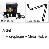 Metal Computer Capacitive Professional KTV Microphone BM 800 PC 3.5mm Condenser Audio Studio Vocal Recording Mic Karaoke Stand