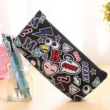 Cute Lips Jazz style PU pencil case school waterproof pencil bag for girl stationery estojo escolar school supplies