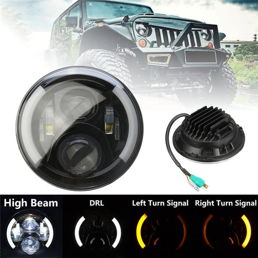 LED Headlight 7 Inch Round LED Headlight Offroad Light Hi/Lo Beam For Jeep/Wrangler TJ LJ JK Turnlight H4 Plug