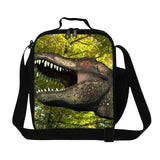 New Movie Jurassic World Cartoon Kids Lunch Bags Mens Thermal Lunch Box 3D Animal Dinosaur Print Lancheira Picnic Food Bag