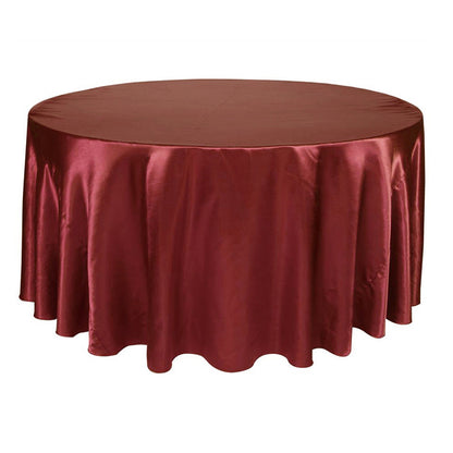 Round Table Cloth Topper Tablecloth Luxury Polyester Satin Table Cover Oilproof Wedding Party Restaurant Banquet Home Decoration