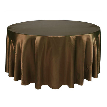 Round Table Cloth Topper Tablecloth Luxury Polyester Satin Table Cover Oilproof Wedding Party Restaurant Banquet Home Decoration