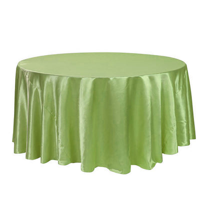 Round Table Cloth Topper Tablecloth Luxury Polyester Satin Table Cover Oilproof Wedding Party Restaurant Banquet Home Decoration