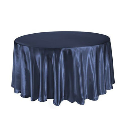 Round Table Cloth Topper Tablecloth Luxury Polyester Satin Table Cover Oilproof Wedding Party Restaurant Banquet Home Decoration