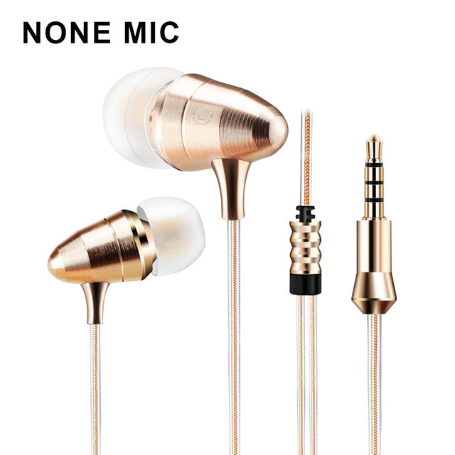 SZKOSTON Metal In-ear Earphone Professional Sound Quality Heavy bass headphones with mic For Mobile Phone PC Xiaomi iPhone