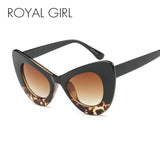 ROYAL GIRL 2017 New Sexy Chunky Cat eye Sunglasses Oval Acetate Sun Shades Chic Lady ss204