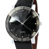 New Fashion 2017 Luxury Rhinestone Watches Men Women Stainless Steel Quartz Leather Band Wrist Watch Men