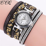Mens Watches Top Brand Luxury CCQ Watch Casual Analog Quartz Women Men Rhinestone Watch Bracelet Watch relogio masculino