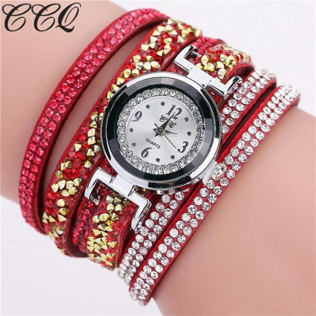 Mens Watches Top Brand Luxury CCQ Watch Casual Analog Quartz Women Men Rhinestone Watch Bracelet Watch relogio masculino