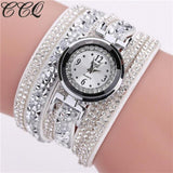 Mens Watches Top Brand Luxury CCQ Watch Casual Analog Quartz Women Men Rhinestone Watch Bracelet Watch relogio masculino