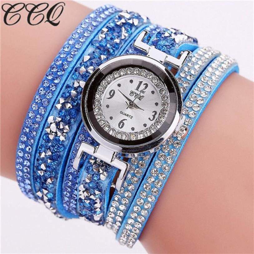 Mens Watches Top Brand Luxury CCQ Watch Casual Analog Quartz Women Men Rhinestone Watch Bracelet Watch relogio masculino