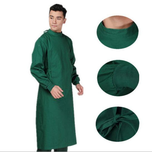 Professional Men and women cotton green surgical gown Health care workers clothing long-sleeved Doctors Uniforms trans dressing